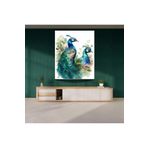 Lilyhobbyland (1517) Renkli Baskılı Sayılarla Boyama Hobi Seti (Çerçeveli) 60x75 cm: Tavus Kuşu