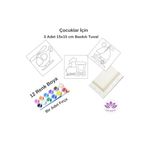 Lilyhobbyland (1822) Baskılı Resim Boyama Seti - 3 Adet 15x15 Cm Tuval, 12 Renk Akrilik Boya, 1 Adet Fırça