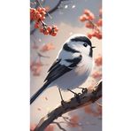 Lilyhobbyland (2513) Renkli Baskılı Sayılarla Boyama Hobi Seti (Çerçeveli-Büyük Boy) 80x100 cm: Daldaki Kuş 2