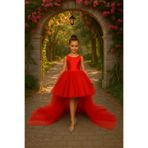 LILYMOON Kız Çocuk Prenses Abiye Tül Kuyruklu Elbise