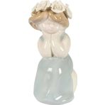Lima Porselen Mavi Düşenceli Melek Biblo 14cm