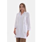 LİMABEL Gömlek Yaka Uzun Medikal Önlük 80 Cm Hemşire Doktor Öğretmen Önlük