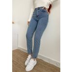 LİMABEL Kadın Yüksek Bel Mavi Boyfriend Jeans Likralı Esnek Kot Pantolon