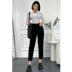 LİMABEL Milano Gizem Maria Lina Saşa Siyah Slim Fit Mom Jean Yüksel Bel Kot Pantolon Boyfriend 2025