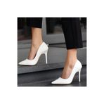Lİmar Shoes Limar Beyaz Cilt Kadın Topuklu Sitiletto Ayakkabı