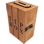 Lime Art Shop Dikey Tipbox Asma Kilit Hediyeli Bahşiş Kutusu Dayanıklı 18cm yükseklik - 12 cm en - 8cm derinlik.