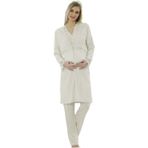 Limissi 3003 3'lü Ekru Sabahlık Pijama Takımı