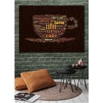 Limitless Design Dekoratif Coffe Latte Espresso Fincan Temalı Cafe Hd Baskı Kanvas Tablo - 20 x 30 - Renkli