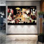 Limitless Design Guernica Tablosu Pablo Picasso Ünlü Ressam Yatay Hd Baskı Kanvas Tablo - 50 x 70 - Renkli
