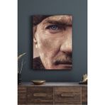 Limitless Design Mavi Gözler Atatürk Dekoratif Hd Baskı Kanvas Tablosu - 50 x 70 - Renkli