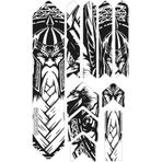 Limitless Design Viking Temalı Bisiklet Sticker Seti 22x30 cm – Siyah Beyaz Kadro Koruma Dekor