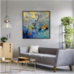 Limitless Design Yağlı Boya Görünümlü Tablo - 80 x 80 - Renkli