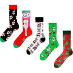 Limmon Store 5'li Noel Babalar Renkli Çorap Set - 36 - 44