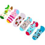 Limmon Store 6'lı Doğa Sneaker Çorap Set - Renkli - 36 - 44