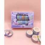 Limmy Art Vintage Washi Tape Bant Yapışkanlı Maskeleme Kağıdı Desenli Bant 12'li - Mor Claude Monet Tabloları