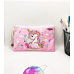 Limmy Bahar Unicorn Çiçekli Desenli Kalem Kutusu Yıkanabilir Bez Kalemlik