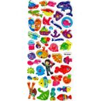 Limmy Işıltılı Sticker Kabartmalı Stiker Defter Planlayıcı Etiket (Dfh037)-18x9cm- Balık Dalgıç