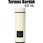 Limmy Paslanmaz Çelik Matara Termos Su Şişesi 350ML Vakumlu Kapak - Beyaz