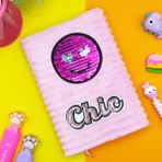 Limmy Peluş Pullu Not Defteri 20 x 13 cm 60 Yaprak Kalpli Gülenyüz Pudra