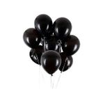 Limmy Siyah Balon Parlak Renkli 10'lu Paketli Balon 12 Inç - Siyah