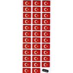 Limmy Sticker Kabartmalı Sticker Defter Planlayıcı Etiket (cb343) 16x7 cm- Türk Bayrağı