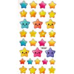 Limmy Sticker Kabartmalı Stiker Çıkartma Etiket (LRX001)-18X9 Cm- Sevimli Tatlı Yıldızlar