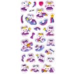 Limmy Sticker Kabartmalı Stiker Defter Planlayıcı Etiket (Lde005)-19x9cm - Tavşan Mor Yıldız