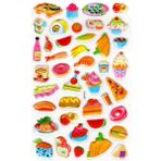 Limmy Sticker Kabartmalı Stiker Defter, Planlayıcı Etiket (lxk-007) - 22X14 cm - Pasta Suşi Yemek
