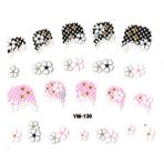 Limmy Tırnak Sticker, Tırnak Süsleme, Nail Art - İkili Kalpli Çiçek 6 x 5 cm