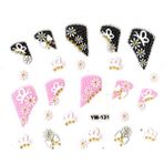Limmy Tırnak Sticker, Tırnak Süsleme, Nail Art Kelebek Papatya 6 x 5 cm