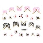 Limmy Tırnak Sticker, Tırnak Süsleme, Nail Art Renkli Çiçekli 6 x 5 cm