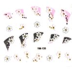 Limmy Tırnak Sticker, Tırnak Süsleme, Nail Art Üçgen Papatya 6 x 5 cm