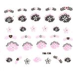 Limmy Tırnak Sticker, Tırnak Süsleme, Nail Art - Yıldız Kalp Çiçek 6 x 5 cm