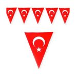 Limmy Türk Bayrağı Ay Yıldız Üçgen Ipli Flama Bayrak-1 Adet