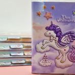 Limmy Unicorn Temalı A6 Not Defteri , Ayraçlı Ajanda -Mor