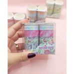 Limmy Vintage Washi Tape Bant Baskılı Yapışkanlı Maskeleme Kağıdı 45D Desenli Bant 10'lu - Pembe Çiçek Gül
