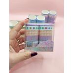 Limmy Vintage Washi Tape Bant Baskılı Yapışkanlı Maskeleme Kağıdı 45E Desenli Bant 10'lu - Beyaz Ev Tablo Pembe