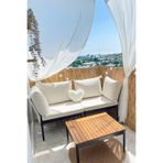Limni Home Mini Multilounge Bahçe Balkon Mobilyasi, Şezlong ( Krem)