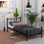 LimniHome Limni Home Ferforje Metal Karyola 90x190 SİYAH Siyah