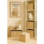 limocca home textile Katlanır Saklama Kutusu 3'Lü SET Organizer, Dolap İçi Çamaşır, Çocuk Odası Oyuncak Düzenleyici