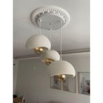 Limon 3D Design Limon 3D Desing 3 Lü Sarkıt Avize Rustik E27 Modern Avize Bohem Beton Görünüm - Beyaz