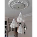 Limon 3D Design Limon 3Design Laura 3lü Sarkıt Avize Modern, Mutfak Yatak Odası Salon Avize - Beyaz
