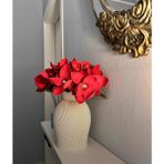 Limon 3D Design Limon 3Design Modern Şık ve Dekoratif Dayanıklı Boncuk Vazosu | Salon | Yatak Odası | Yemek Odası - Beyaz