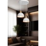 Limon 3D Desing 2li Beyaz Sarkıt Avize Salon Mutfak Koridor Yatak Odası Lamba