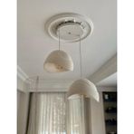 Limon 3D Desing Limon 3Design 2 Li Sarkıt Avize Rustik E27 Modern Avize Bohem Beton Görünüm (E27 Ampul Dahildir.) - Beyaz