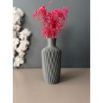 Limon 3D Desing Limon 3Design Modern ve Şık Dekoratif Ventus Vazo *large Boy* - Gri