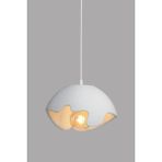 Limon 3D Desing Tekli Sarkıt Avize, Modern Avize, Bohem Beton Görünüm Avize 30 cm (Rustik Ampül Hediyeli) - Beyaz