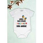 Limon Herkes Bıksa Benden Babaanne Bana Doymaz Baskılı Unisex Bebek Body Zıbın