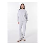 Limon Kapüşon Yaka Düz Gri Melanj Kadın Sweatshırt ML4WL-SWT9010