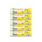 Limon Kokulu Büzgülü Çöp Torbası, 55x60 cm, 40 Litre, Orta Boy, Su Geçirmez, Kalın Çöp Torbası, 5 Paket 50 Adet (ORTA BOY, LİMON KOKULU)
